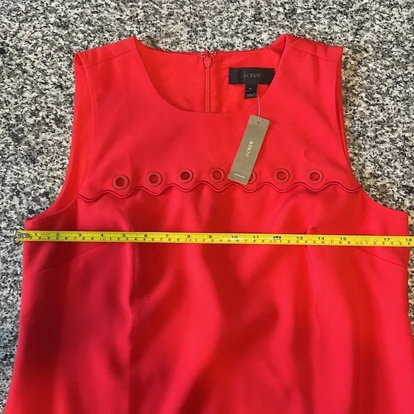NWT. J. Crew sleeveless dress with grommet details - Picture 3 of 4